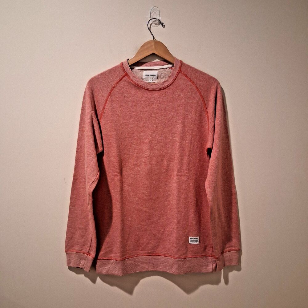 Norse Projects Crewneck Sweatshirt "Vorm Sweat" Sweater Size S Pink Long Sleeve